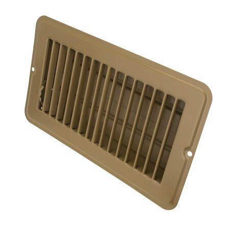 CREATIVE PRODUCTS 4 x 8 Floor Register, With Damper, Brown, 4 x 8 Access opening, Common OEM Replacement FR-0408WD-BRN